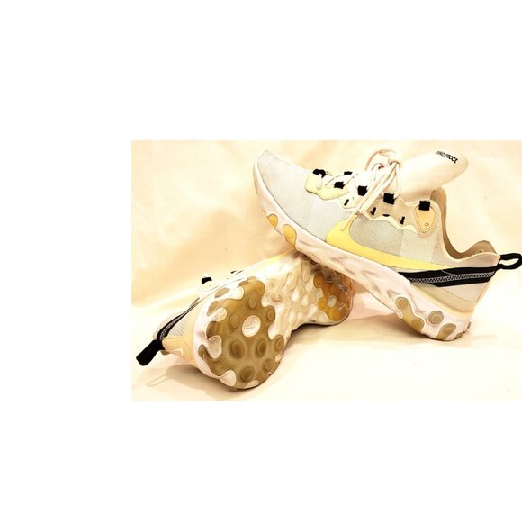 Nike React Element 55 Men's Sneakers Size- 10.5 White/Pale/Vanilla - Picture 7 of 9